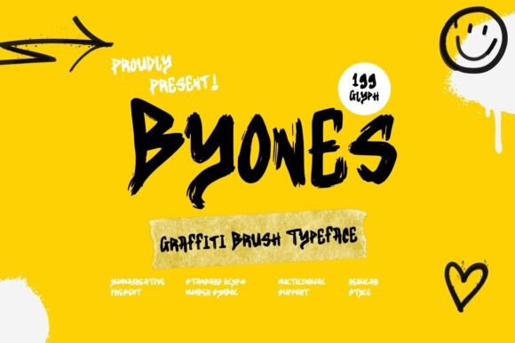 Byones: A Display Font with Graffiti Soul for Editorial Design