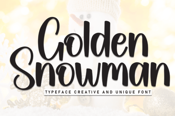 Golden Snowman Font for Thoughtful Editorial Design