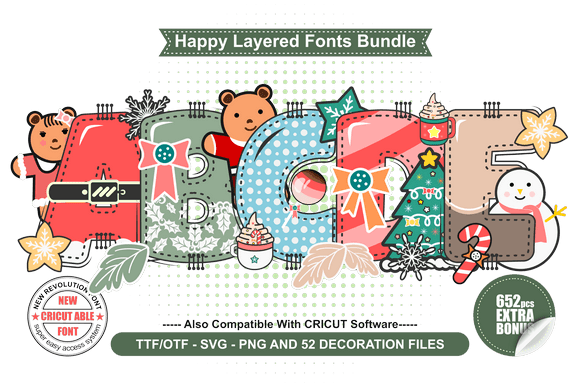 Happy Cristmas Bundle: A Festive Display Font for Your Brand