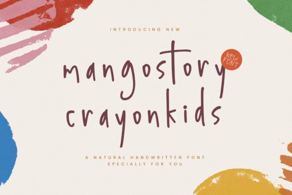 Mangostory Crayonkids: A Handwritten Font Built for Handmade Products