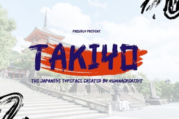 Takiyo Font: A Textured Brush Typeface for Small Business Branding