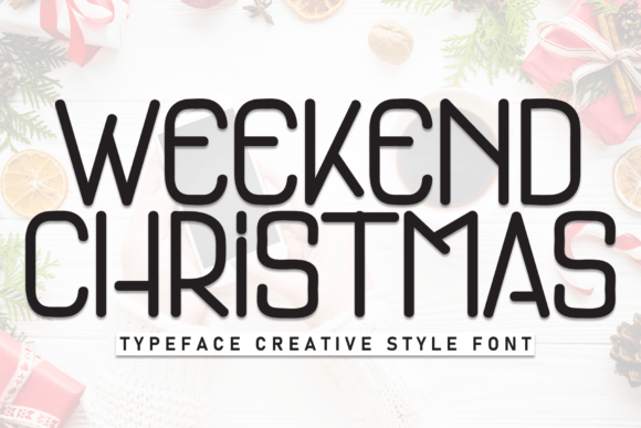 Weekend Christmas: A Playful Display Font for Editorial Design
