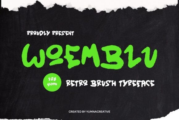 Woemblu: A Retro Display Font for Editorial Design and Publishing